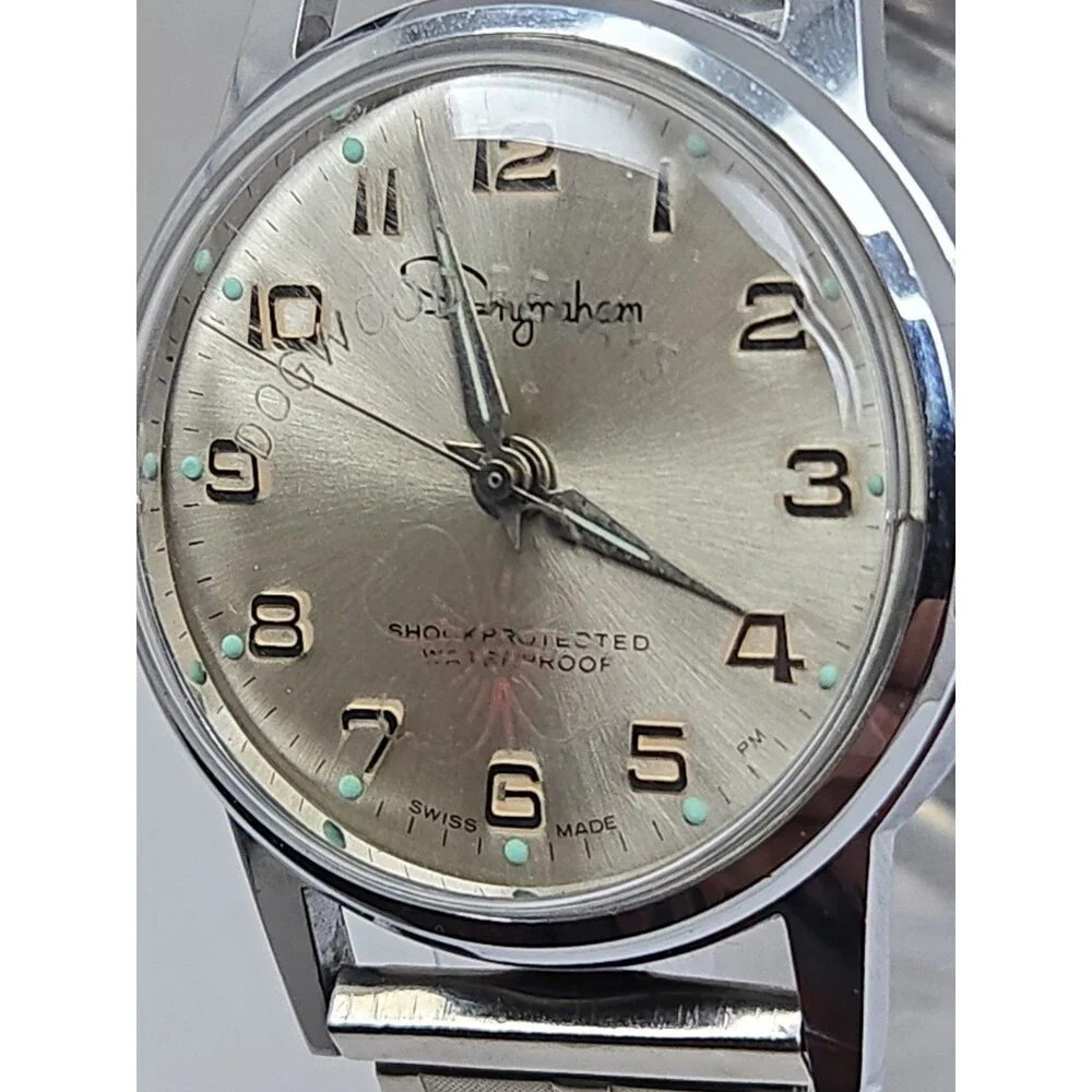 Vintage Ingraham Dogwood Relays 1967 Shot Put Swiss Manual Wind Award Watch Mens